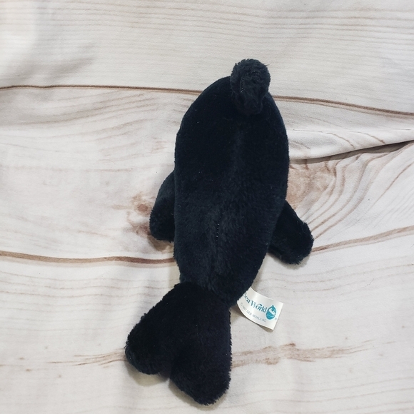 SeaWorld Shamu Orca Killer Whale Plush Stuffed Toy Vintage 10 Inch 1987 - Picture 7 of 10